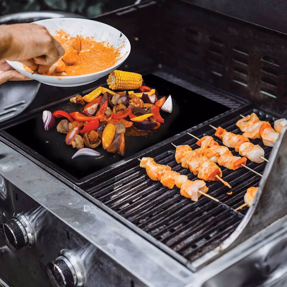 VFM e-Store Teflon BBQ Grill Mat and Oven Liner, Black, W/D: 37.5 x 33.0 cm – 3
