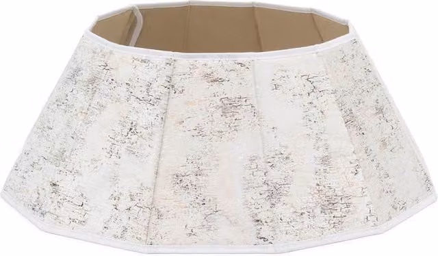 Christmas Village Geometric Diamond Velvet Christmas Tree Skirt in Red and White, Diameter: 68 cm – 1