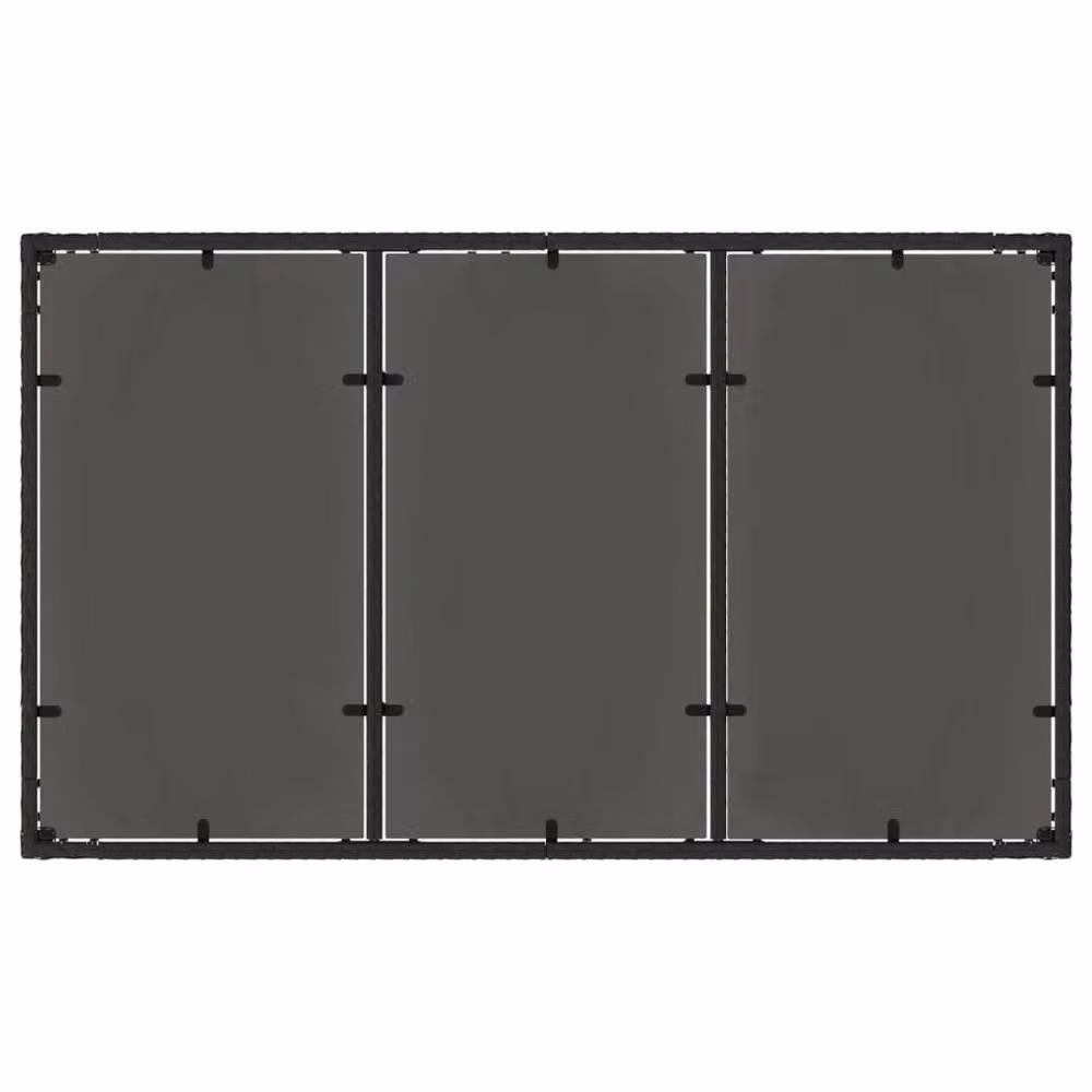 Berkfield Home Black Poly Rattan Extendable Garden Table with Glass Top W/D/H: 150 x 90 x 75 cm – 5