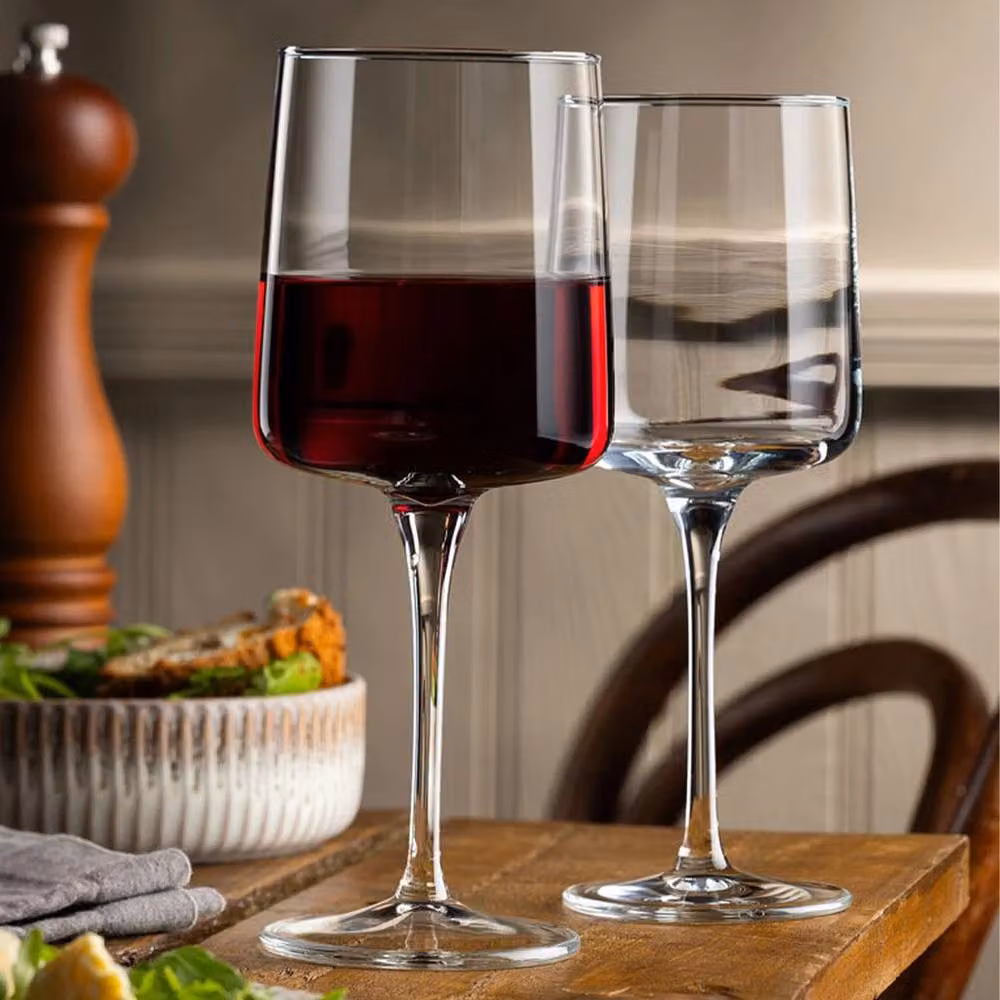EONLION Set of 12 Transparent Glass Wine Goblets, 430 ml – 2