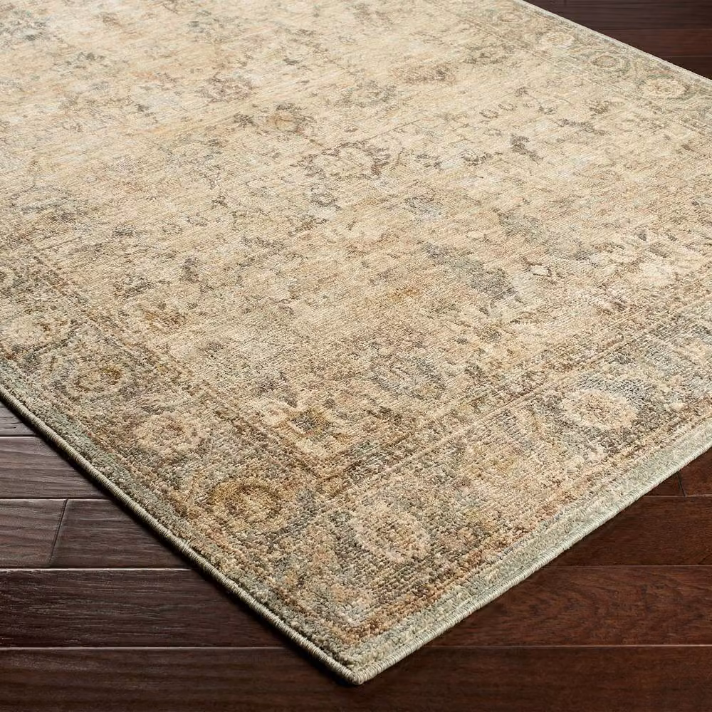 Livabliss Galey Alix Fetscher II Vintage Beige and Green Traditional Fringe Living Room Rug, W: 200 cm, D: 290 cm – 3