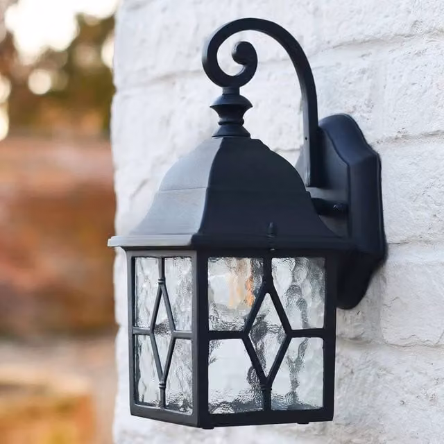 EONLION Black Classic Garden Lantern Outdoor Lighting IP44