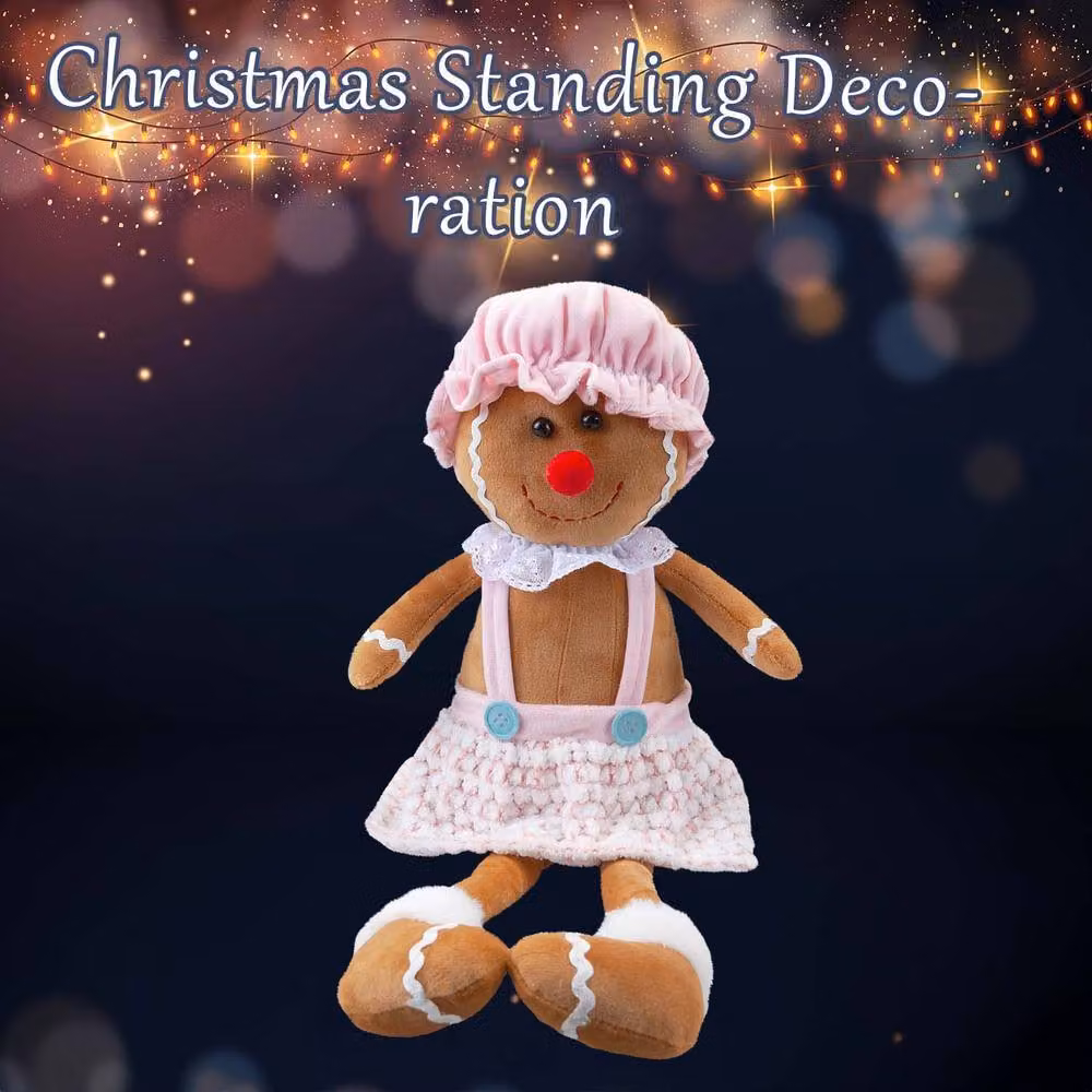 VFM e-Store Christmas Sitting Gingerbread Decoration, Pink, H 52 cm x W 22 cm x D 22 cm – 2