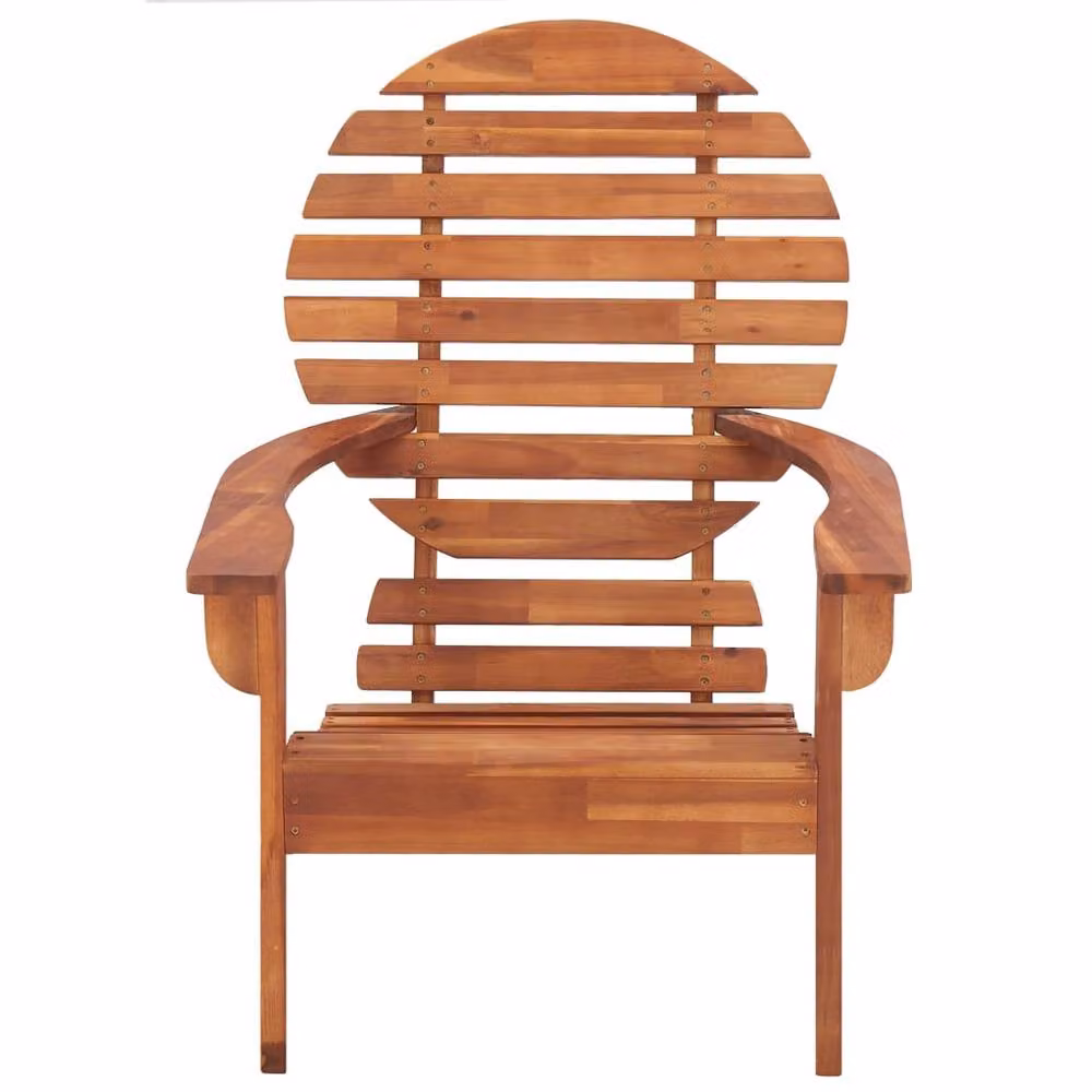 Berkfield Home Durable Adirondack Chair in Brown Solid Acacia Wood – 2