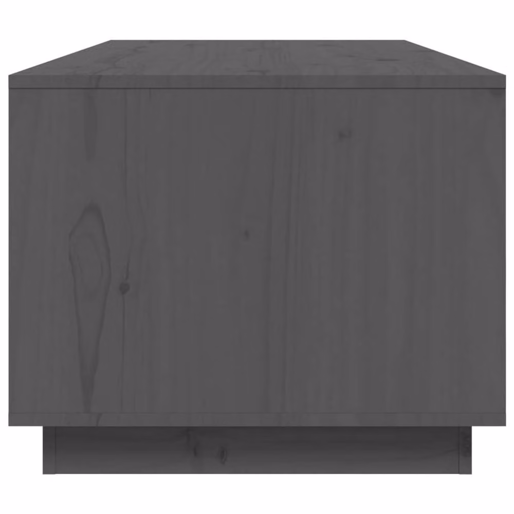 Berkfield Home Beautiful Grey Solid Wood Pine Coffee Table W: 100 cm, D: 50 cm, H: 41 cm – 4