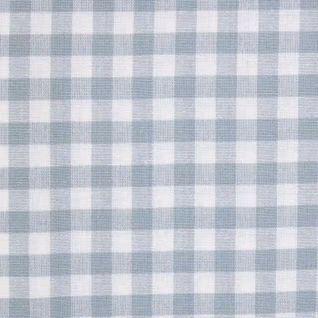 Homescapes Blue Pure Cotton Gingham Check Fabric, Width: 150 cm