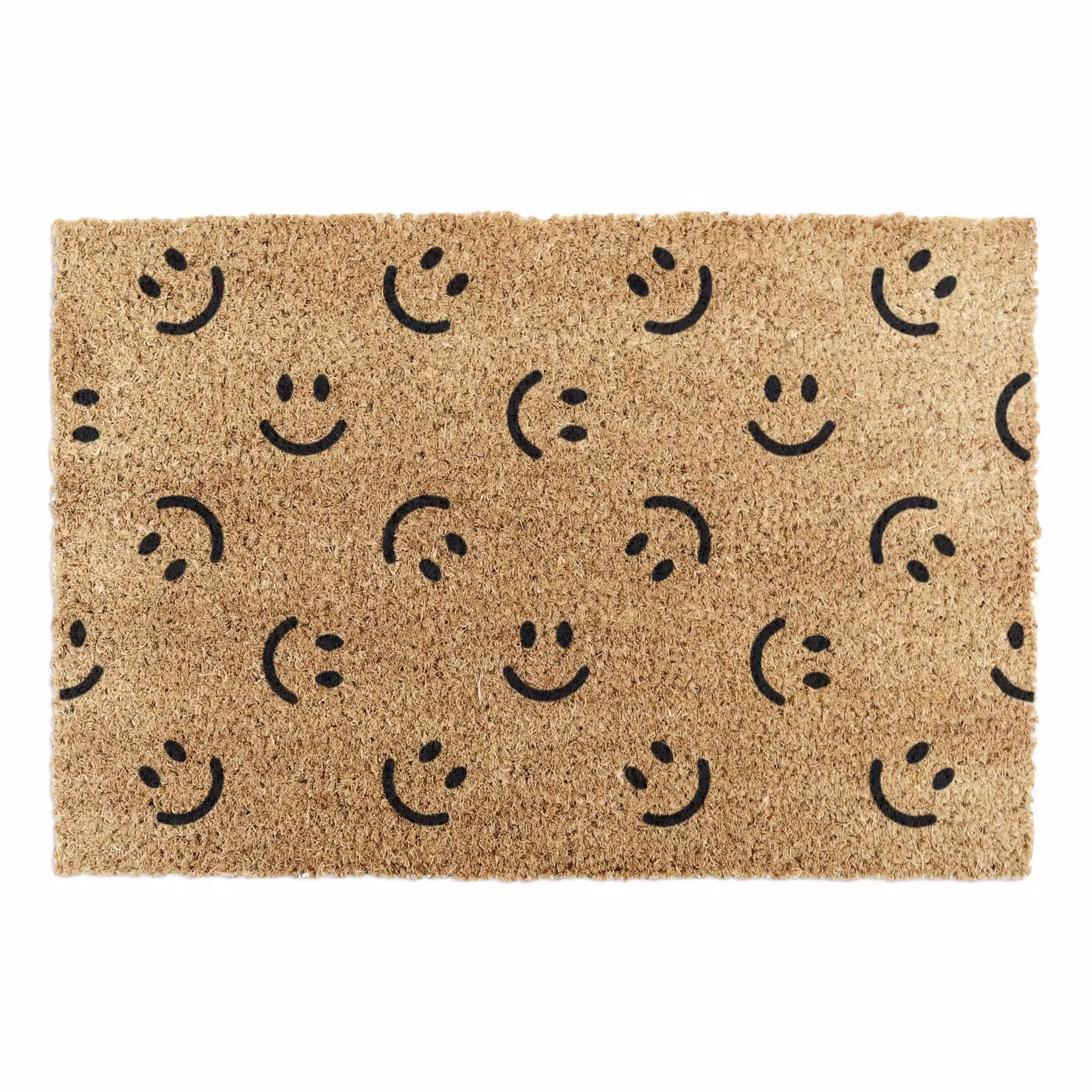 Artsy Mats Multi Smiley Faces Pattern Doormat in Black and Multicolour, W: 60 cm, D: 40 cm – 4