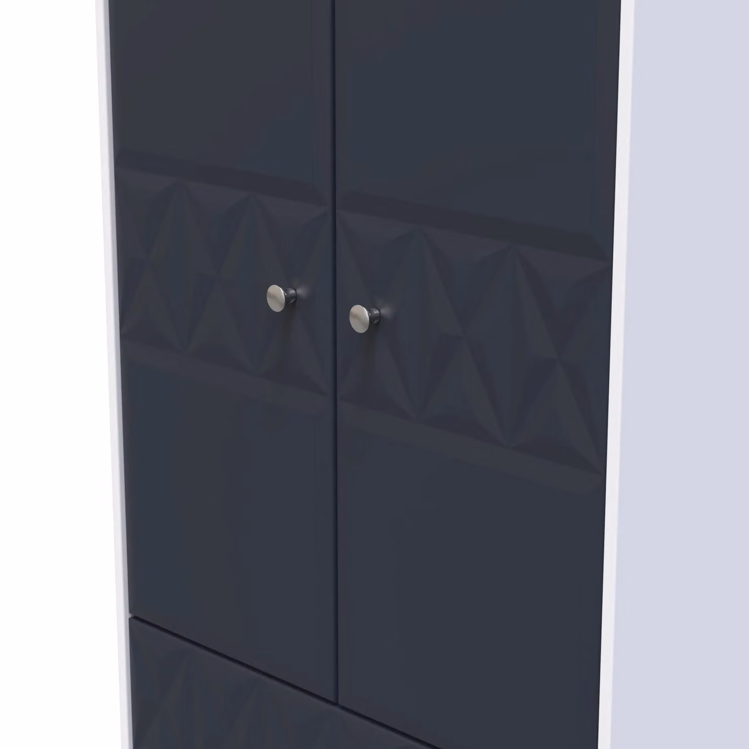 Ready Assembled 2 U Memphis Large 2 Door and 2 Drawer Wardrobe in Dark Blue – 3