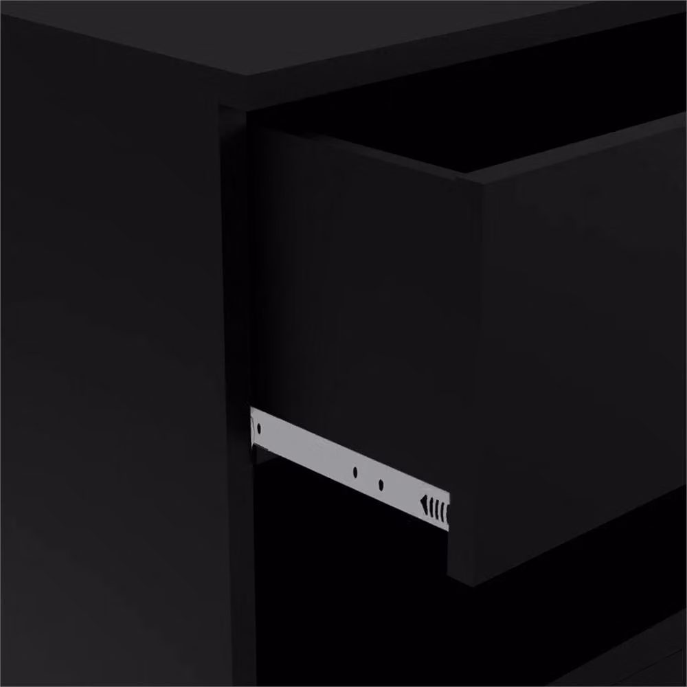 FORGEVIO Modern Black Bedside Table – 2