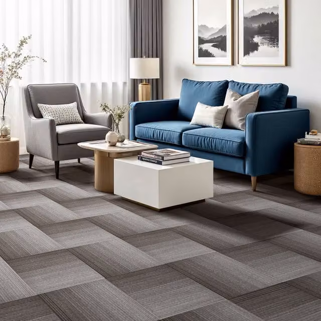 Lifeideas 20-Pack Brown Polypropylene Gradient Carpet Tiles