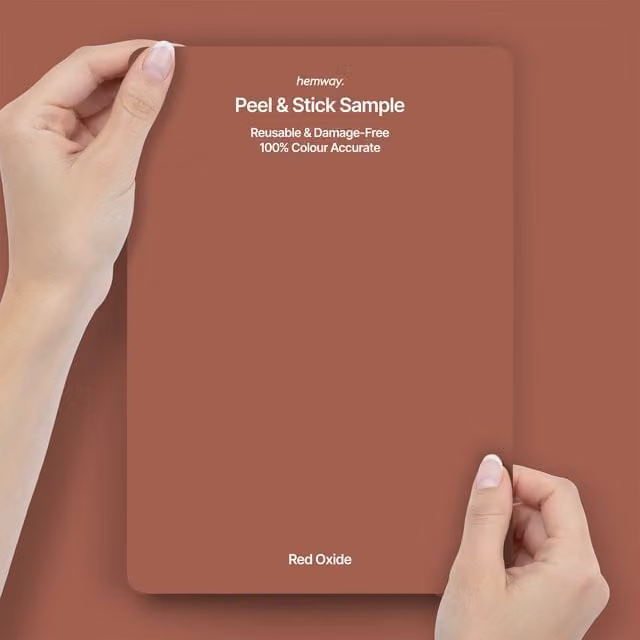 Hemway Red Oxide Interior Paint Sample Peel and Stick Swatch