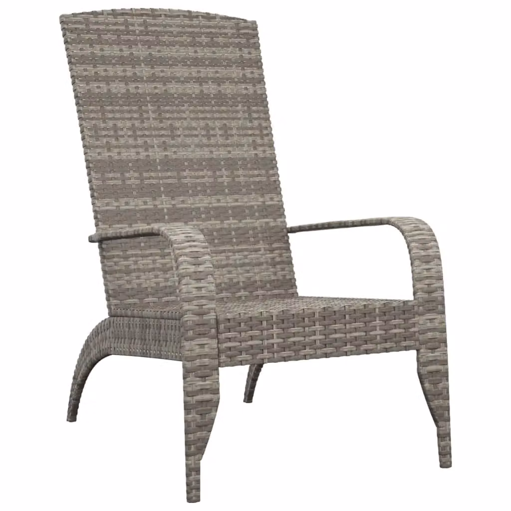 Berkfield Home Grey Poly Rattan Adirondack Garden Chair – 2