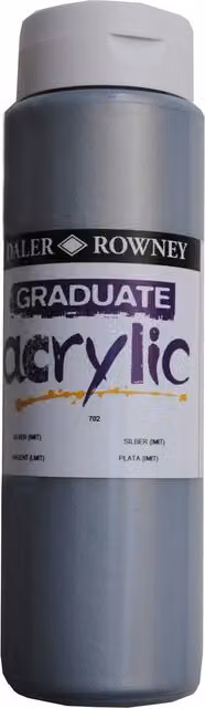 Daler Rowney Graduate Acrylic Paint Silver Imitation 500ml