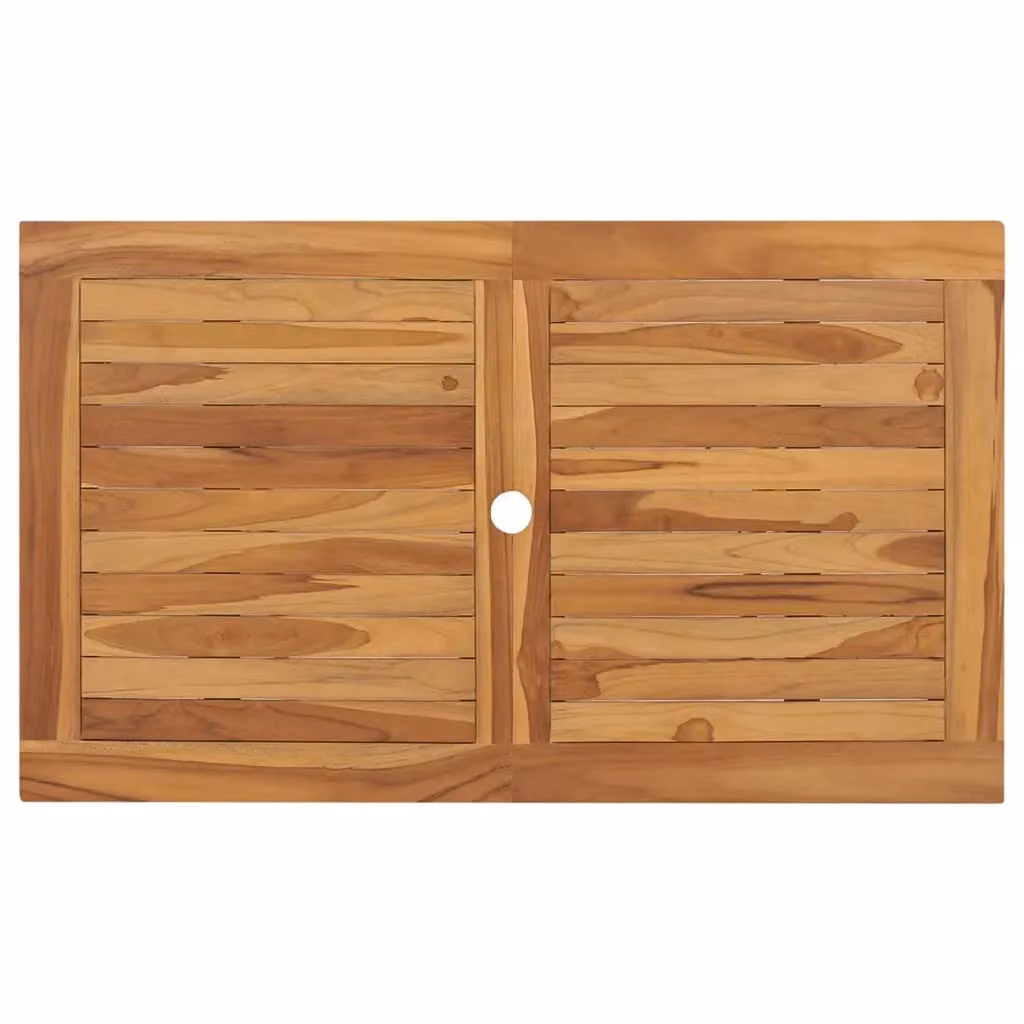 Berkfield Home Folding Garden Table in Brown Solid Teak Wood, W/D/H: 120 x 70 x 75 cm – 2