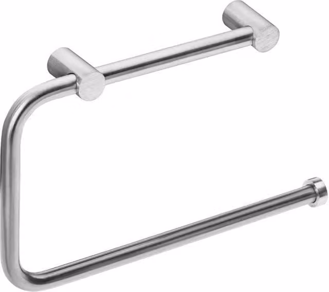 COSMIC Wall-Mounted Towel Ring in Matt Grey Stainless Steel, W/D/H: 20.5 x 3 x 13 cm