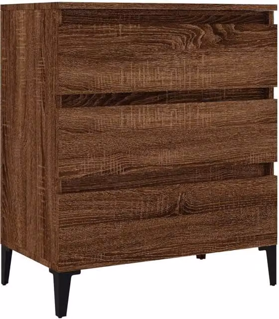 Berkfield Home Brown Oak Sideboard, W: 60 cm, D: 35 cm, H: 70 cm – 1