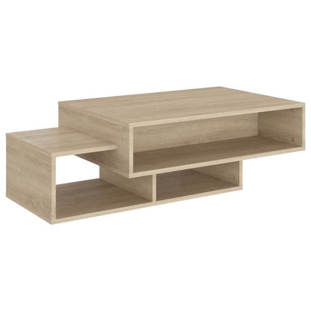 Berkfield Home Sonoma Oak Decorative Coffee Table in Beige, W/D/H: 105 x 55 x 32 cm – 2