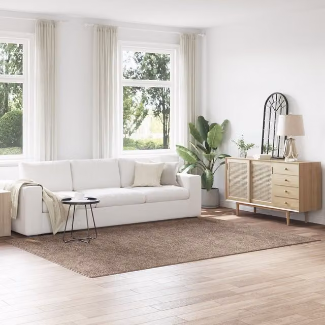 Berkfield Home Brown Shaggy Polypropylene Rug, W: 200 cm, D: 290 cm – 1