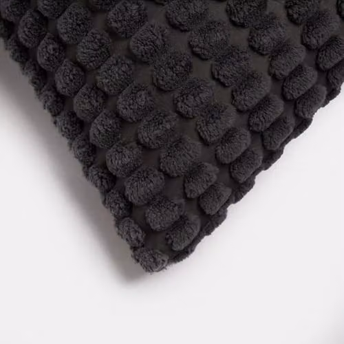 OHS Pack of 4 Bobble Textured Square Cushion Covers in Grey, W/H: 45 x 45 cm – 7