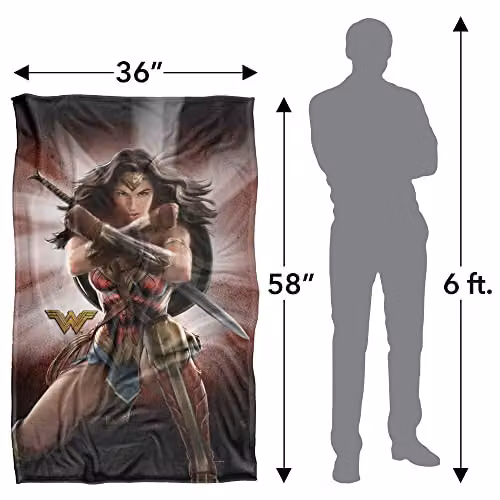 Logovision Wonder Woman Protector Of Humanity Super Soft Fleece Throw Blanket, Multicolour, W: 91 cm, D: 147 cm – 4