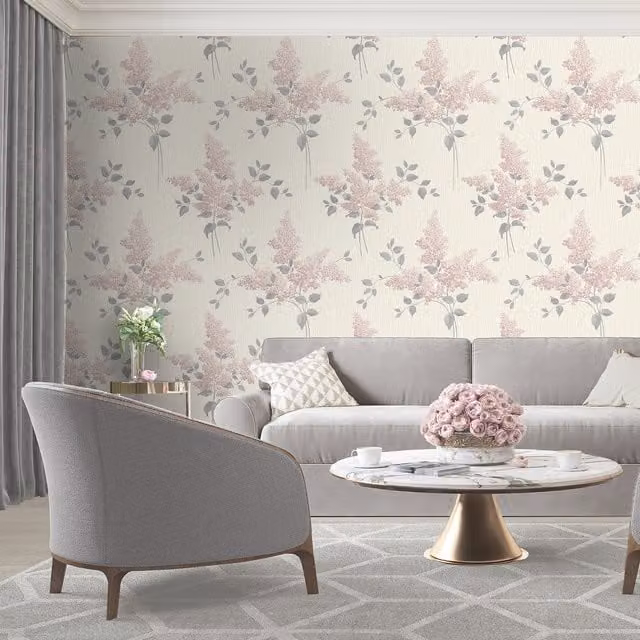 Belgravia Decor Tiffany Floral Botanical Textured Wallpaper in White
