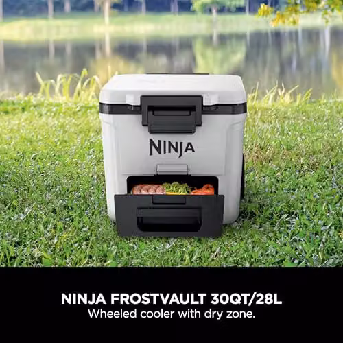 Ninja FrostVault Heavy-Duty Insulated Wheeled Cool Box in White – 2