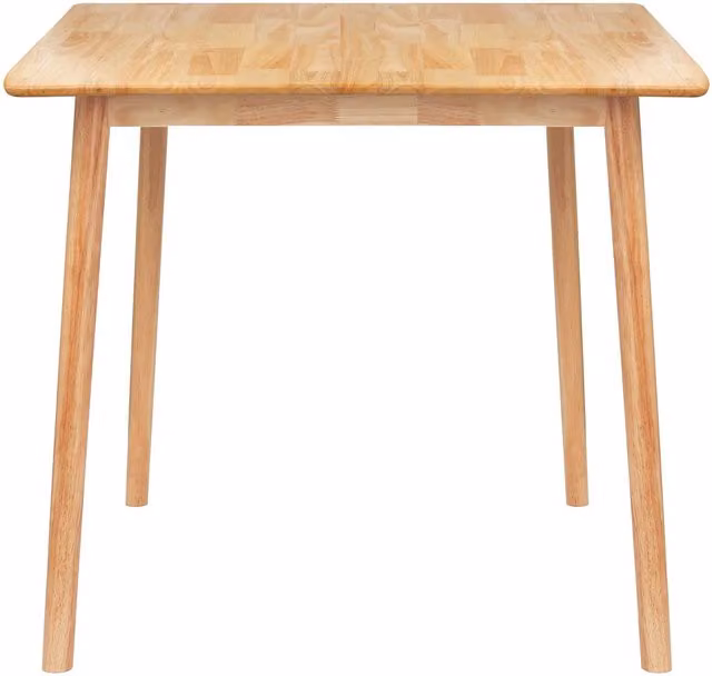 Nicholas Winter Square Wooden Dining Table in Natural Brown, W/D/H: 90 x 90 x 75 cm