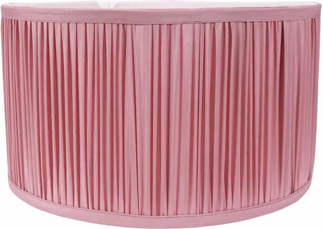 ValueLights Jess Large Fabric Ruched Cylinder Lamp Shade for Ceiling, Floor, or Table Lamps in Pink