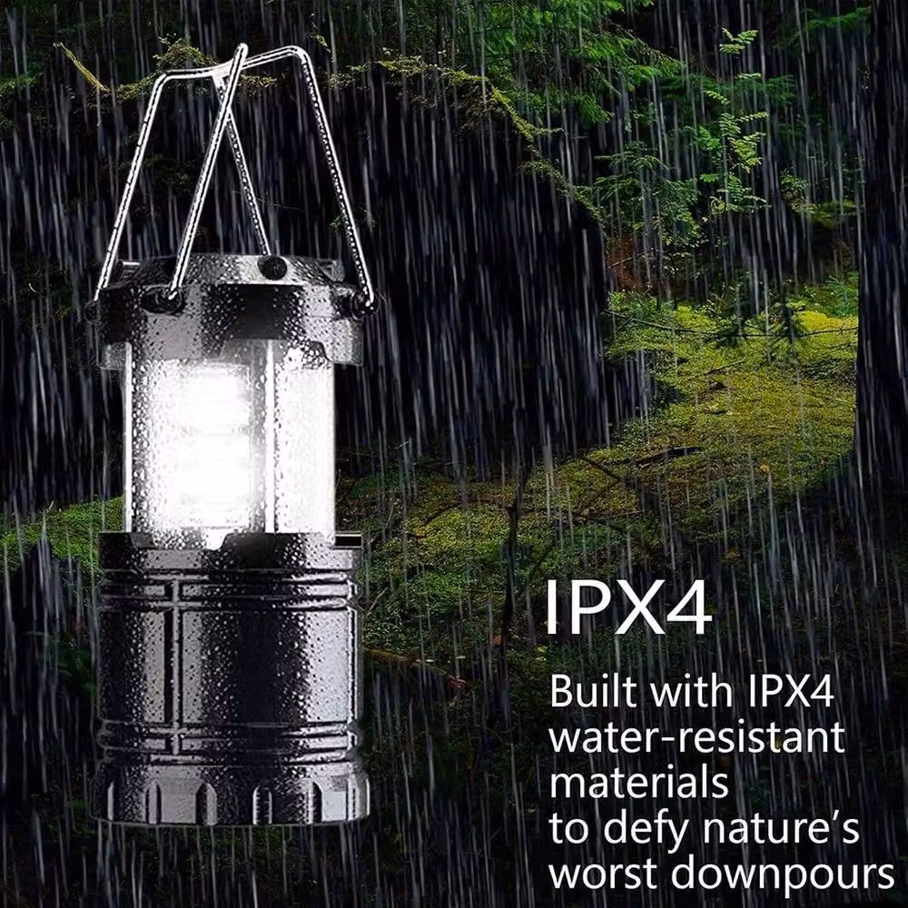 SPETLEK Black LED Camping Lantern with Height Adjustment and Omnidirectional Lighting – 4