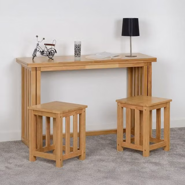 Seconique Richmond Foldaway Dining Set in Brown Oak Varnish