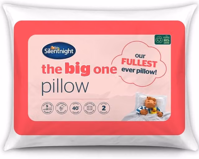 Silentnight The Big One Allergy Friendly Microfibre Medium Pillow in White