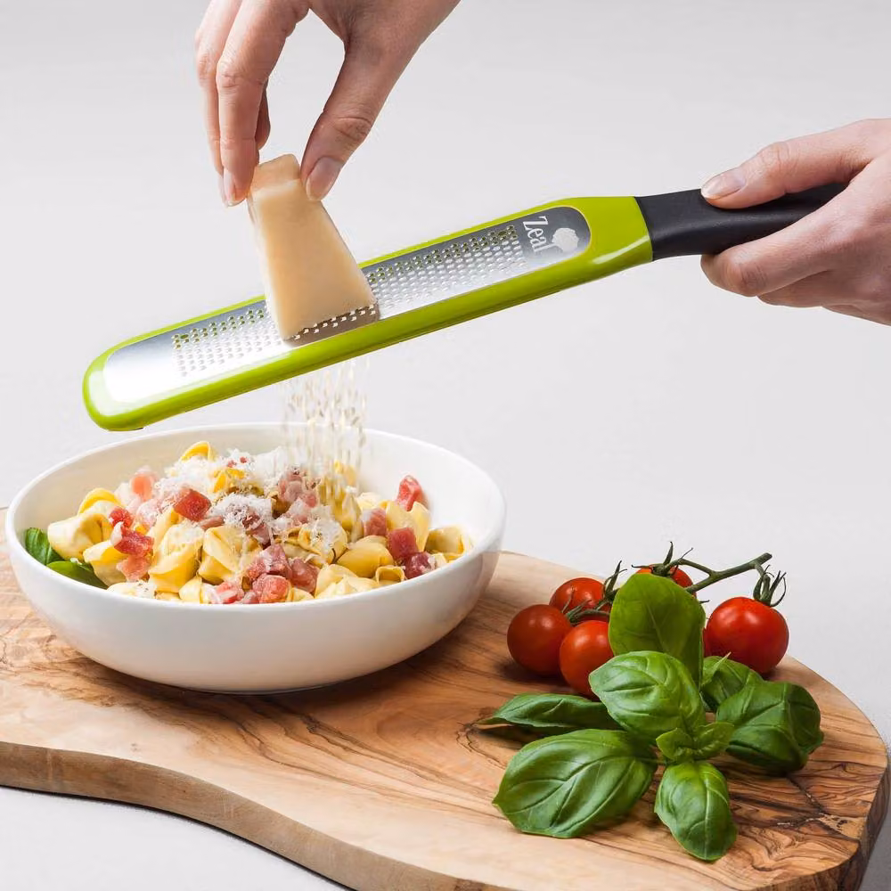 Zeal Fine Cheese Grater with Soft Touch Handle and Non-Slip Base in Green – 2
