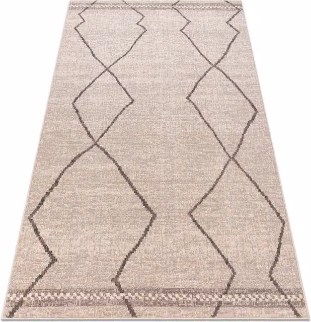RugsX Angel Geometric Boho Rug in Beige, W: 80 cm, L: 150 cm – 1