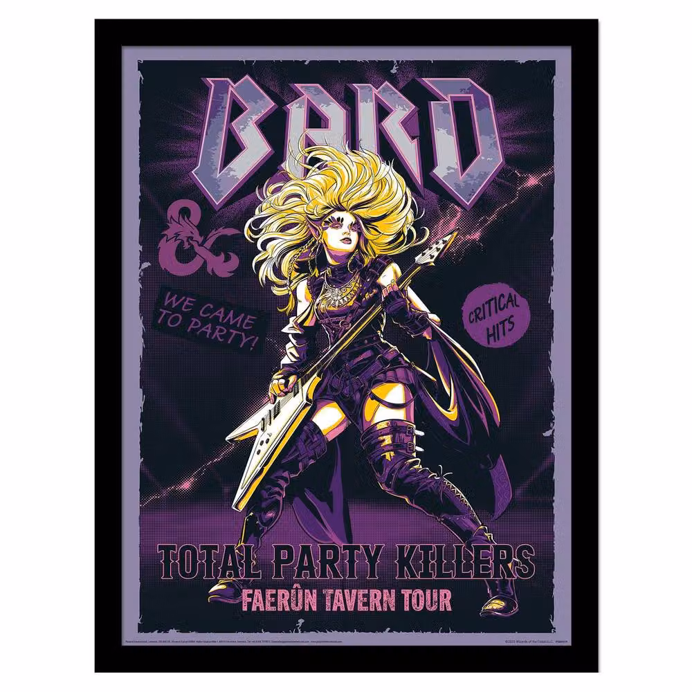 Dungeons & Dragons Bard Comic Framed Multicolour Paper Poster – 2