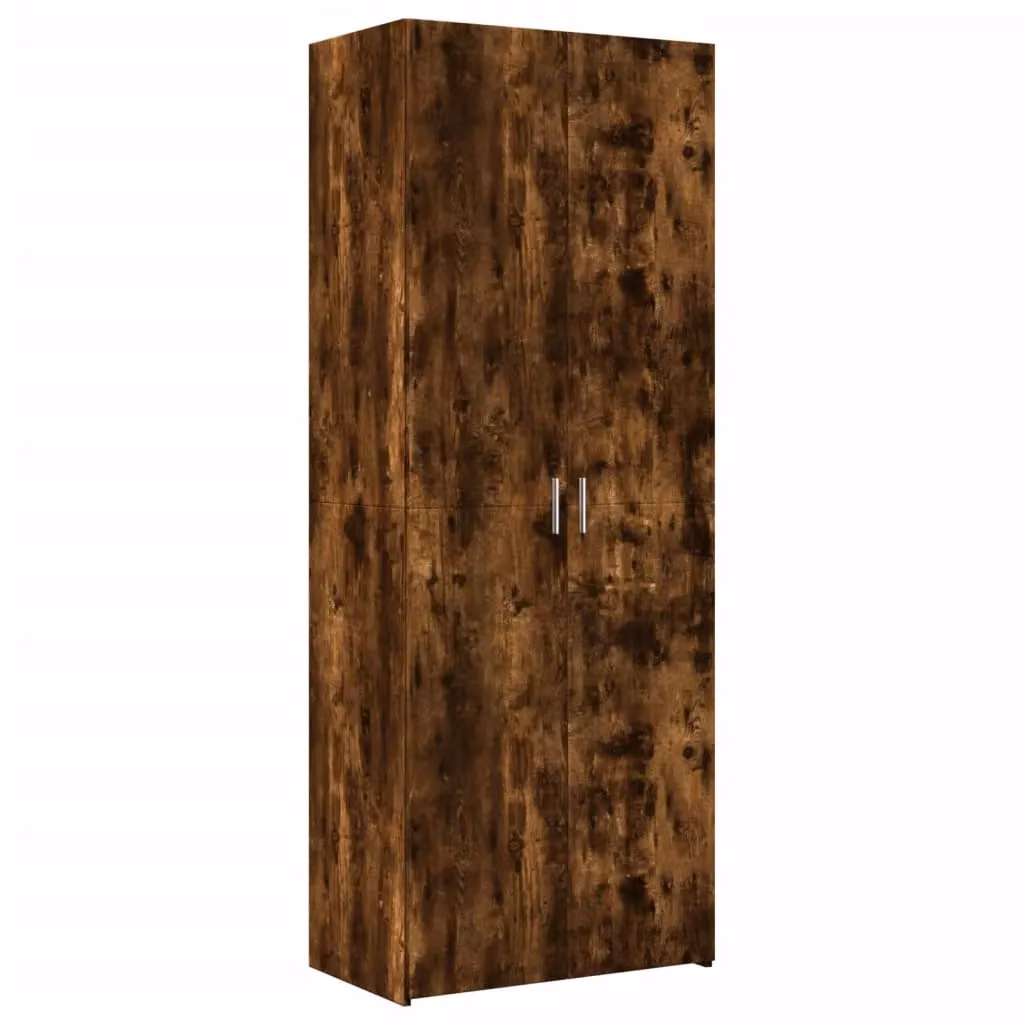 Berkfield Home Smoked Oak Highboard in Brown, W/D/H: 70 x 42.5 x 185 cm
