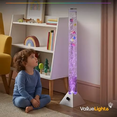 ValueLights Black and Multicolour LED Sensory Bubble Lamp, Height: 80 cm – 2