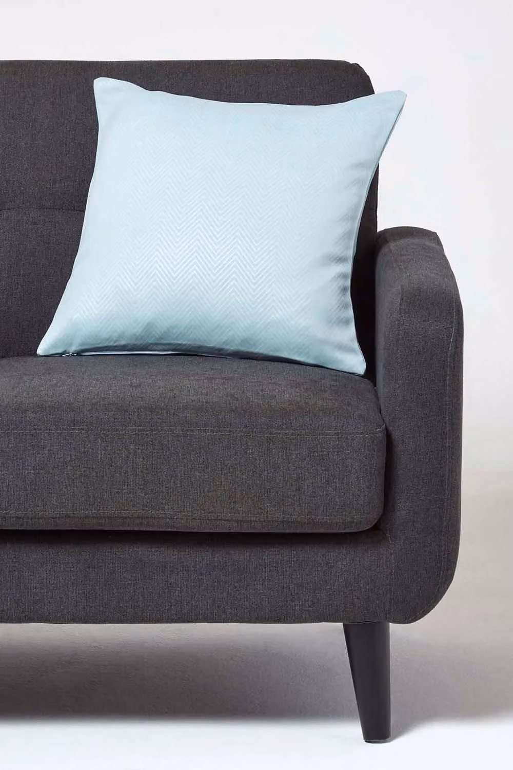Homescapes Pastel Blue Herringbone Cushion Cover, W/D/H: 45 x 45 x 45 cm – 2