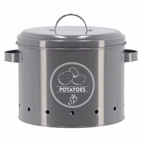 Esschert Design Metal Potato Storage Jar in Anthracite Grey – 1
