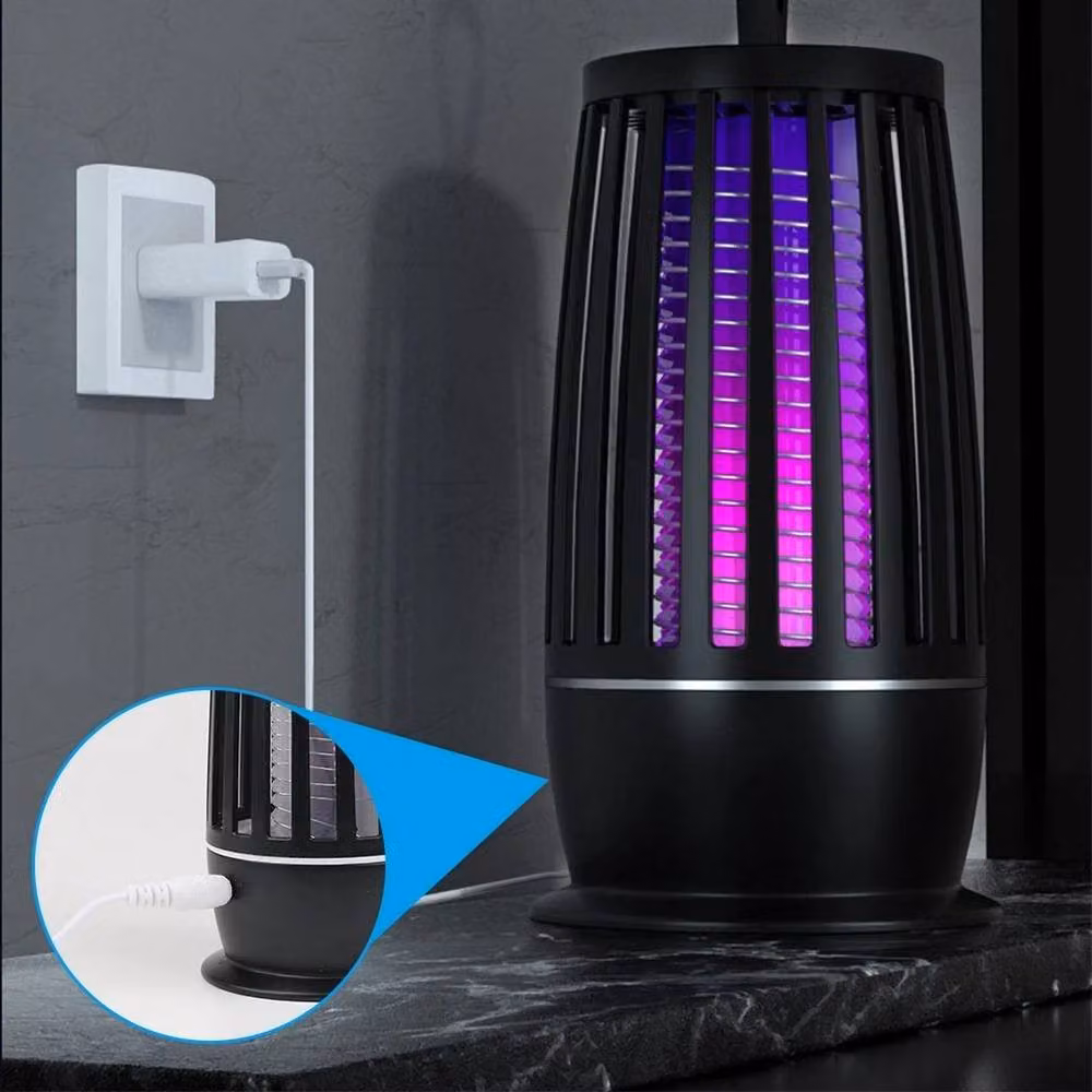 FLAVORA Black Rechargeable Electric Insect Killer Mosquito Trap Light – 4