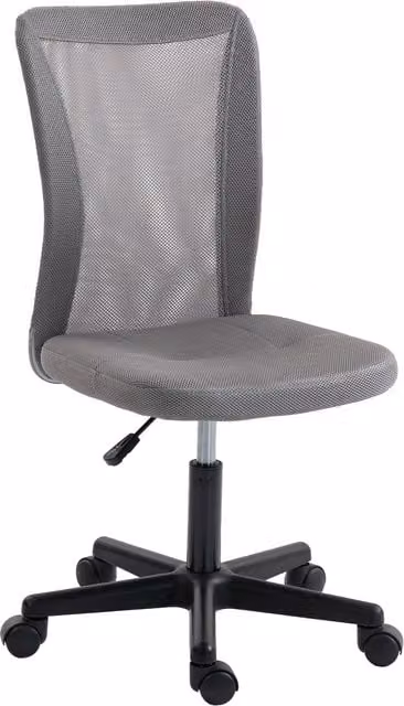 Vinsetto Grey Fabric Task Chair with Swivel Castors and Modern Design