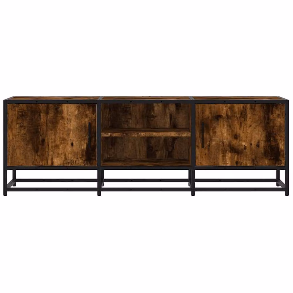 Berkfield Home Smoked Oak TV Cabinet in Brown, W/D/H: 120 x 35 x 41 cm – 2