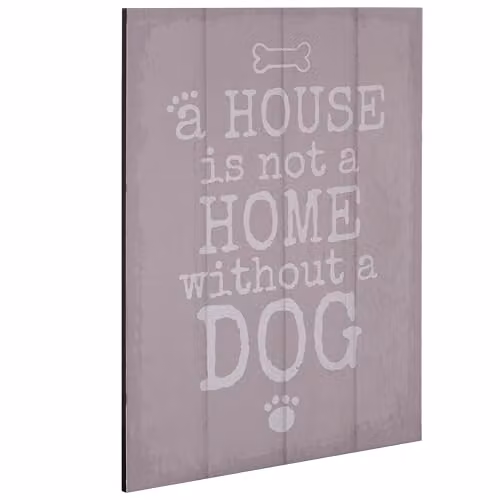 Premier Housewares Orsina Dog Wall Plaque, Rustic Wooden Illustration, W/D/H: 25.0 x 1.0 x 30.0 cm