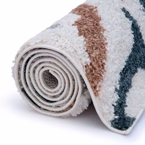 THE RUGS Zebra Patterned Soft Shaggy Area Rug, Multicolour, W/D/H: 80 x 300 cm – 5