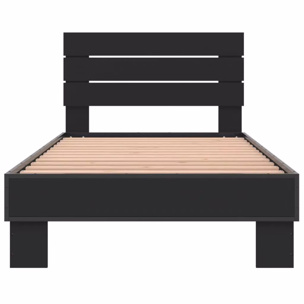 Berkfield Home Black Bed Frame W/D/H: 90 x 200 cm – 3