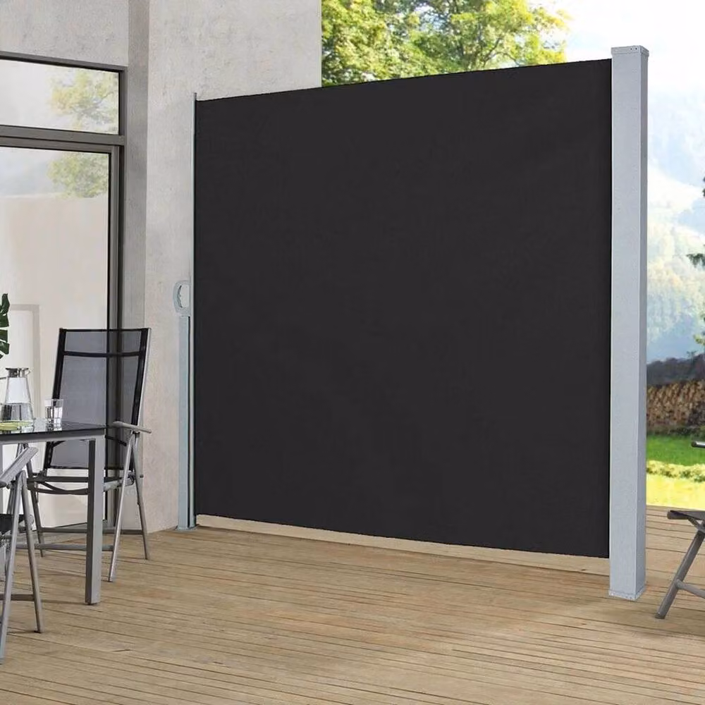 SPETLEK Double Sided Shade Sail in Charcoal, W: 8 m, H: 1.8 m – 2
