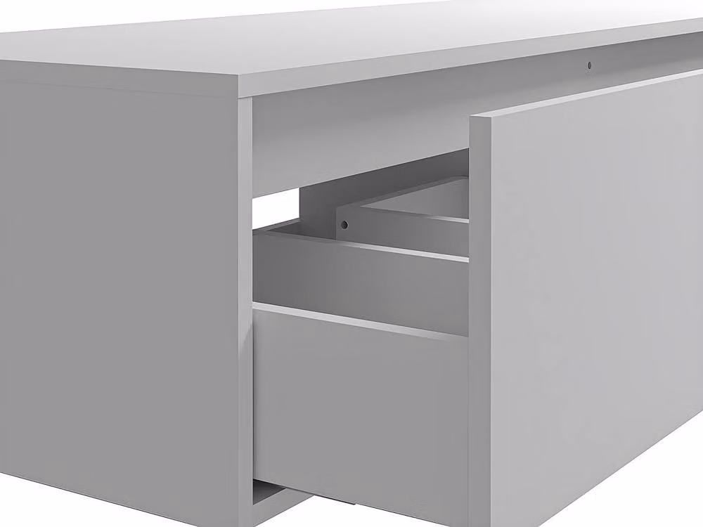 Vente-unique ISAURE II Wall-Mounted Minimalist Bathroom Vanity Unit in White – 3