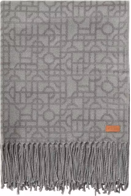 Vinga Verso Geometric Grey Polyacrylic Blanket