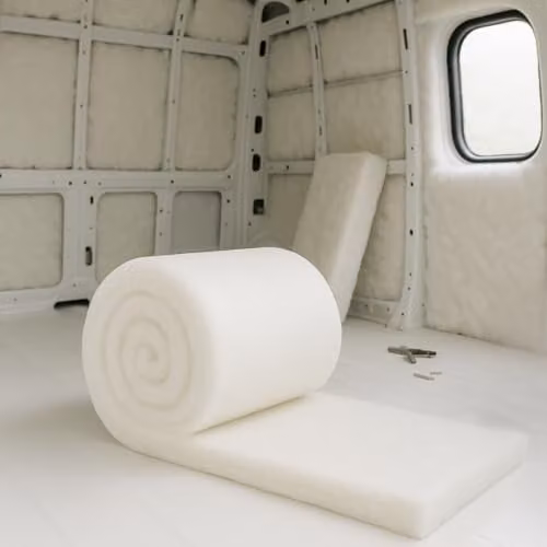 MHG Living White Polyester Campervan Insulation Roll, W/D/H: 37.0 x 500.0 x 50.0 cm