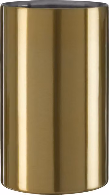 Premier Housewares Double Walled Stainless Steel Wine and Champagne Cooler in Gold Brass Finish