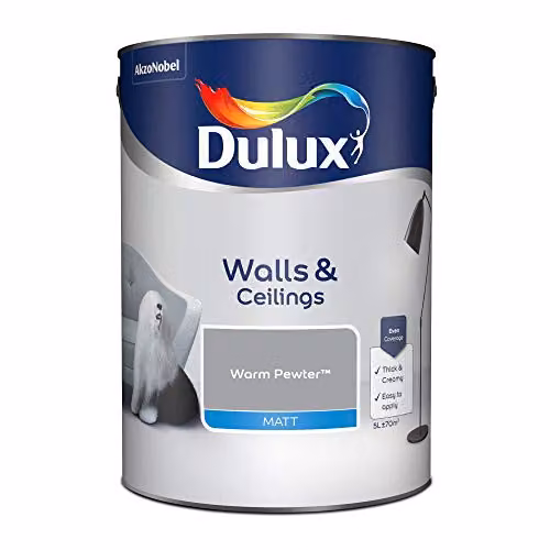 Dulux Matt Emulsion Paint, Grey, 5L – 2